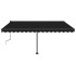 Toldo de pie retráctil manual gris antracita 450x350