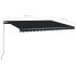 Toldo de pie retráctil manual gris antracita 450x350