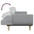 Sofá cama de 2 plazas con taburete tela gris