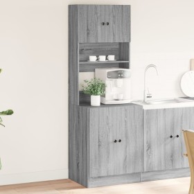 Mueble de cocina madera de ingeniería gris Sonoma 60x50x180