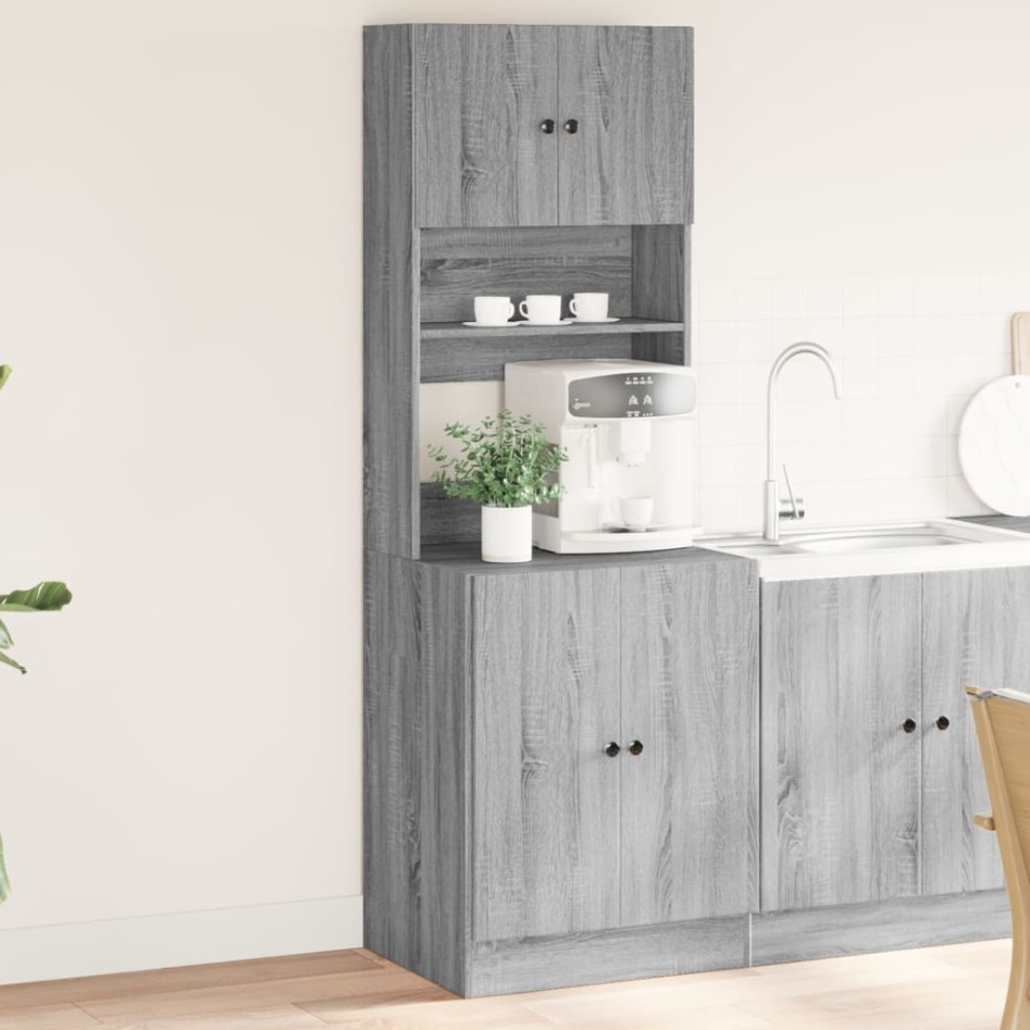 Mueble de cocina madera de ingeniería gris Sonoma 60x50x180