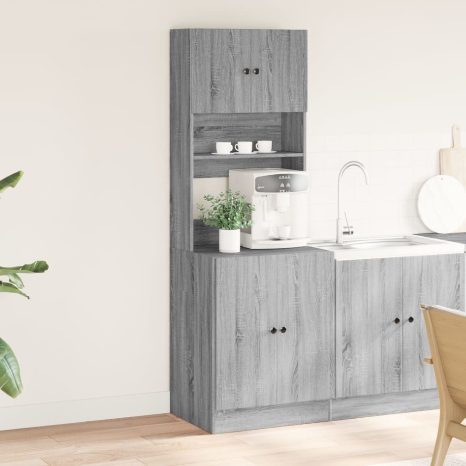 Mueble de cocina madera de ingeniería gris Sonoma 60x50x180