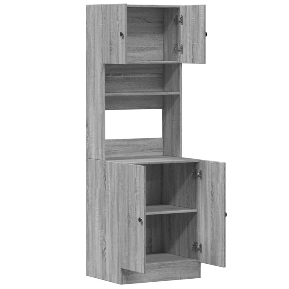 Mueble de cocina madera de ingeniería gris Sonoma 60x50x180