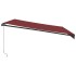Toldo retráctil manual color burdeos 450x350