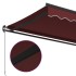 Toldo retráctil manual color burdeos 450x350