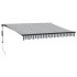 Toldo retráctil automático gris antracita y blanco 300x250