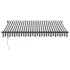 Toldo retráctil automático gris antracita y blanco 300x250