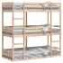 Litera triple de madera maciza de pino 75x190