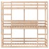Litera triple de madera maciza de pino 75x190