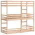 Litera triple de madera maciza de pino 75x190