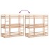 Litera triple de madera maciza de pino 75x190