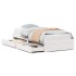 Estructura de cama sin colchón madera maciza blanca 90x190