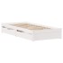 Estructura de cama sin colchón madera maciza blanca 90x190