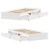 Estructura de cama sin colchón madera maciza blanca 90x190
