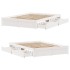 Estructura de cama sin colchón madera de pino blanca 140x200