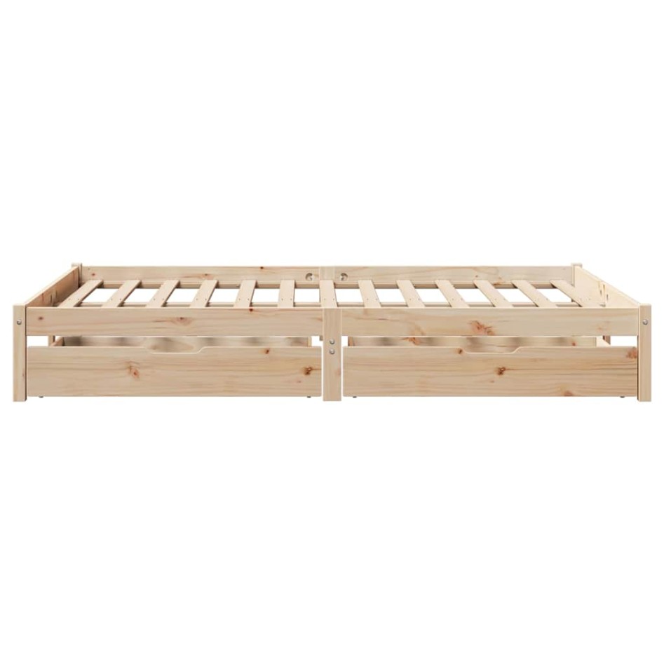 Estructura de cama sin colchón madera de pino maciza 120x200