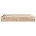 Estructura de cama sin colchón madera de pino blanca 140x200