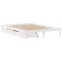 Estructura de cama sin colchón madera maciza de pino 160x200