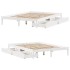 Estructura de cama sin colchón madera maciza de pino 160x200