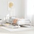 Estructura de cama sin colchón madera maciza blanca 75x190