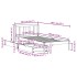 Estructura de cama sin colchón madera maciza blanca 75x190