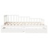 Sofá cama nido con cajones sin colchón blanco 90x200