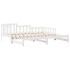Sofá cama nido con cajones sin colchón blanco 90x200