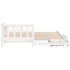 Sofá cama nido con cajones sin colchón blanco 90x200