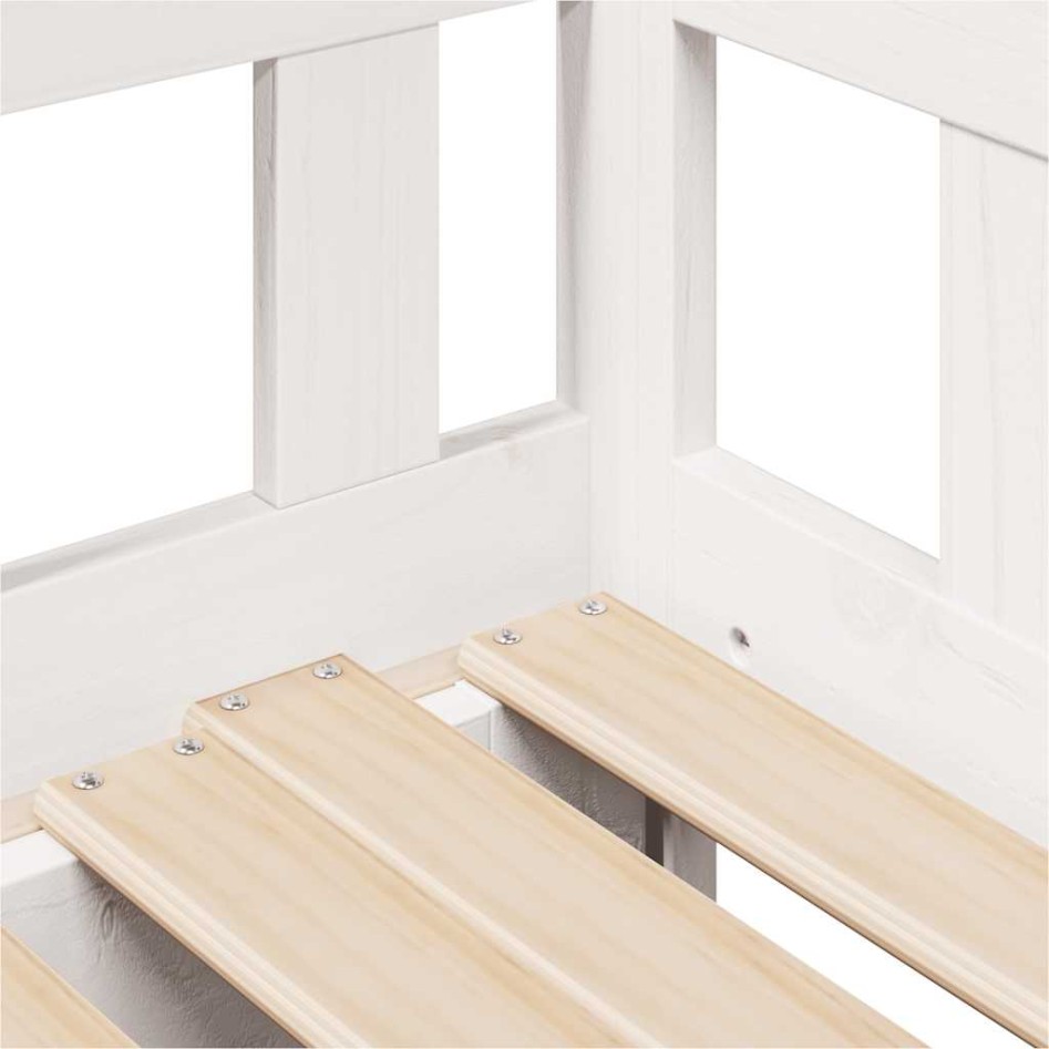 Sofá cama nido con cajones sin colchón blanco 90x200