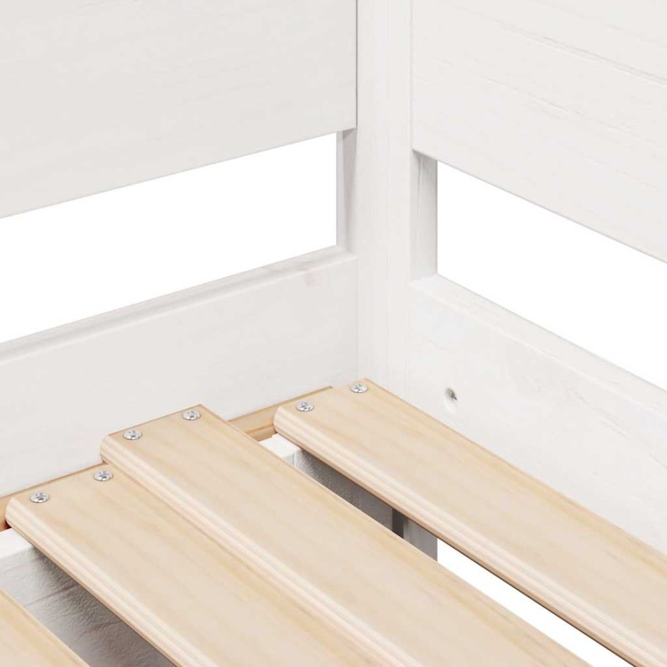 Sofá cama nido con cajones sin colchón blanco 90x190