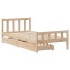 Estructura de cama sin colchón madera maciza de pino 90x190