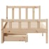 Estructura de cama sin colchón madera maciza de pino 90x190