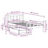 Estructura de cama sin colchón madera maciza de pino 90x190