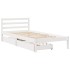 Estructura de cama sin colchón madera maciza blanca 90x190