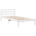 Estructura de cama sin colchón madera maciza blanca 90x190