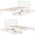 Estructura de cama sin colchón madera maciza blanca 90x190