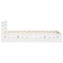 Estructura de cama sin colchón madera de pino blanca 140x190