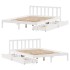 Estructura de cama sin colchón madera de pino blanca 120x200