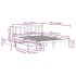 Estructura de cama sin colchón madera de pino blanca 120x200