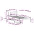 Estructura de cama sin colchón madera maciza de pino 90x200