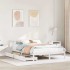 Estructura de cama sin colchón madera de pino blanca 140x200
