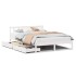 Estructura de cama sin colchón madera de pino blanca 140x200