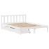 Estructura de cama sin colchón madera de pino blanca 140x200
