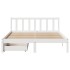 Estructura de cama sin colchón madera de pino blanca 140x200