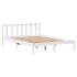 Estructura de cama sin colchón madera de pino blanca 140x200