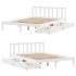 Estructura de cama sin colchón madera de pino blanca 140x200