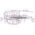 Estructura de cama sin colchón madera de pino blanca 140x200