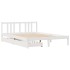 Estructura de cama sin colchón madera de pino blanca 140x200