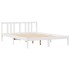 Estructura de cama sin colchón madera de pino blanca 140x200