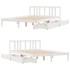 Estructura de cama sin colchón madera de pino blanca 140x200